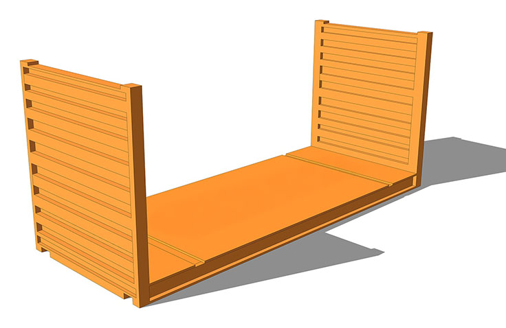 20' FR Flat Rack Konteyner