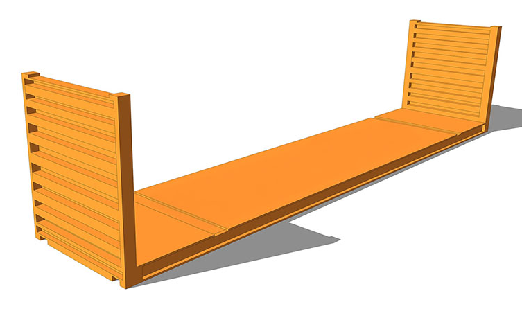 40' FR Flat Rack Konteyner