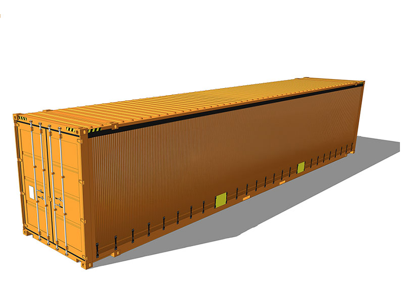 45' HC Curtain Side Konteyner